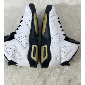 Nike Air Jordan 6 Retro White Black Teal Youth 7Y UK6 Sneakers Excellent